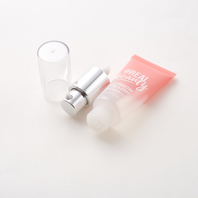 Tubo cosm&eacute;tico mal ventilado Suncream Primer Tubo macio de pl&aacute;stico com bomba