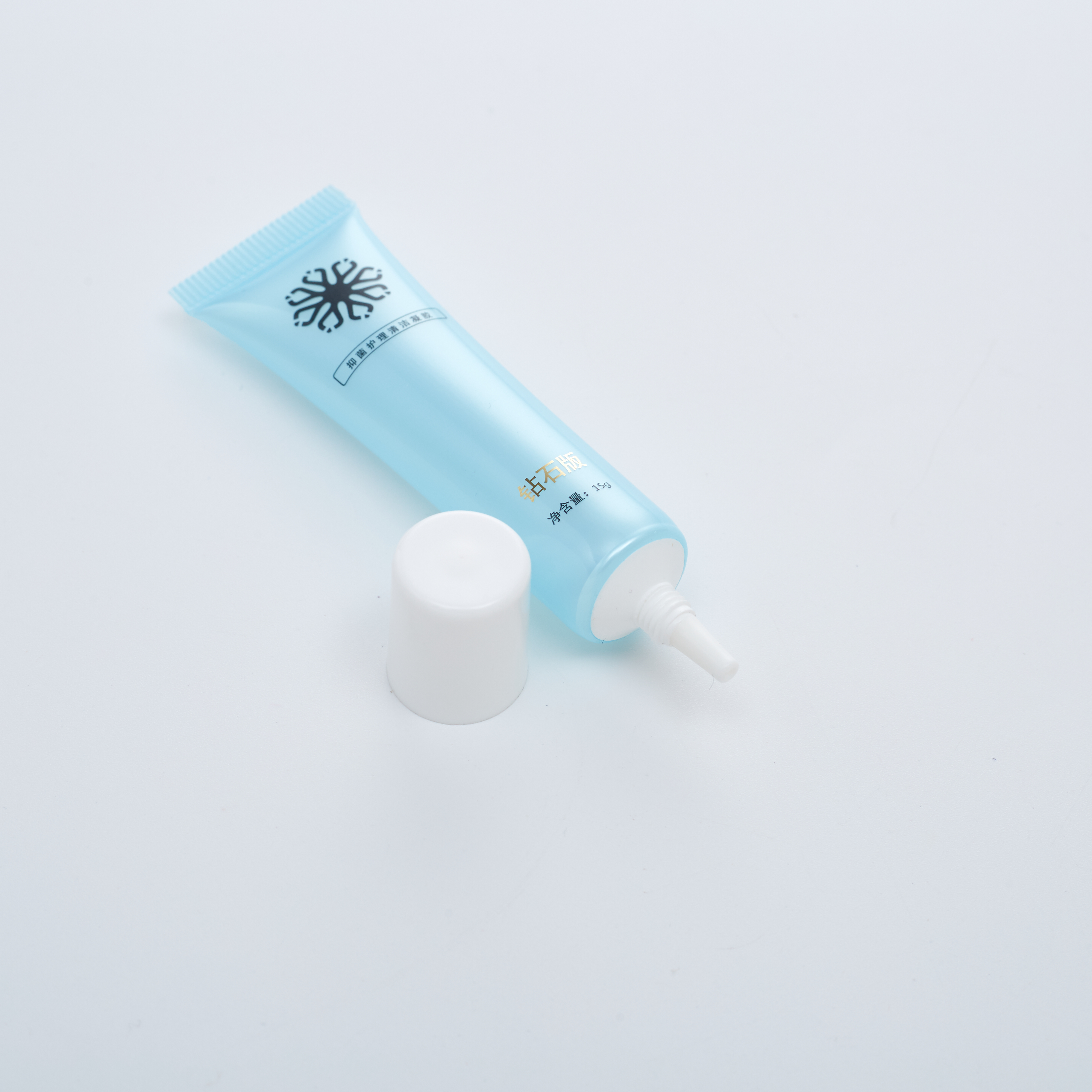 tubo macio vazio da ponta longa do bocal do gel cosm&eacute;tico de 10g 15g