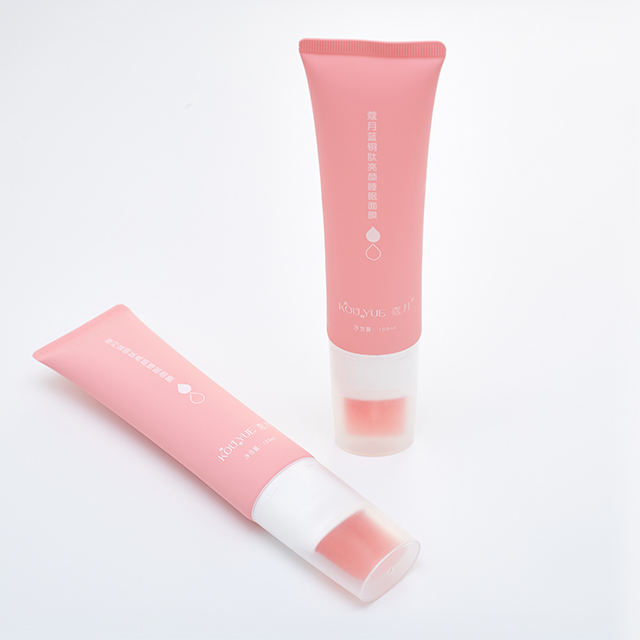 Tubo plástico aplicador funcional para massagem cosmética para cuidados com a pele