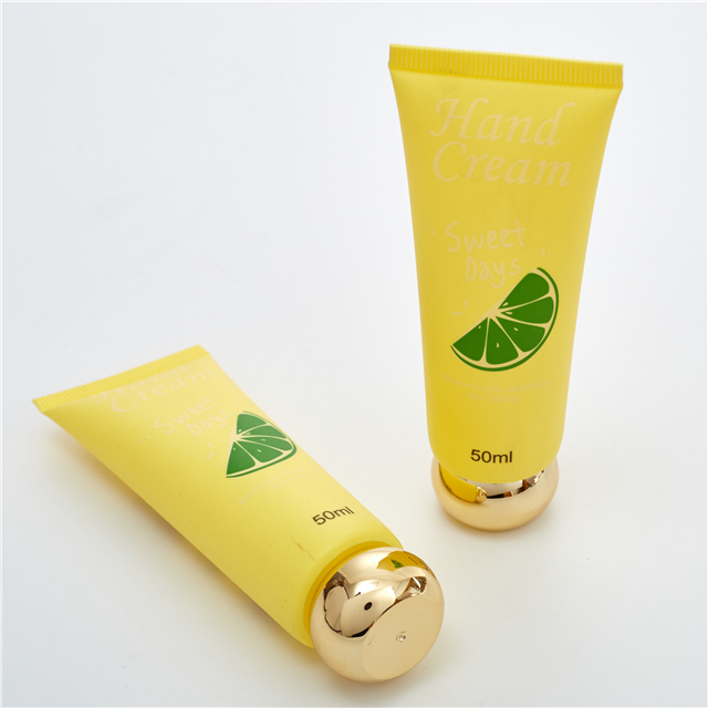 Embalagem de tubo cosmético macio de creme para as mãos de plástico PE personalizado