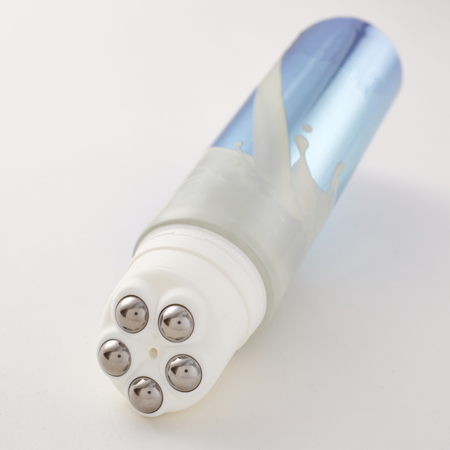 Tubo de pl&aacute;stico de lo&ccedil;&atilde;o corporal aplicador de bola de rolo de metal