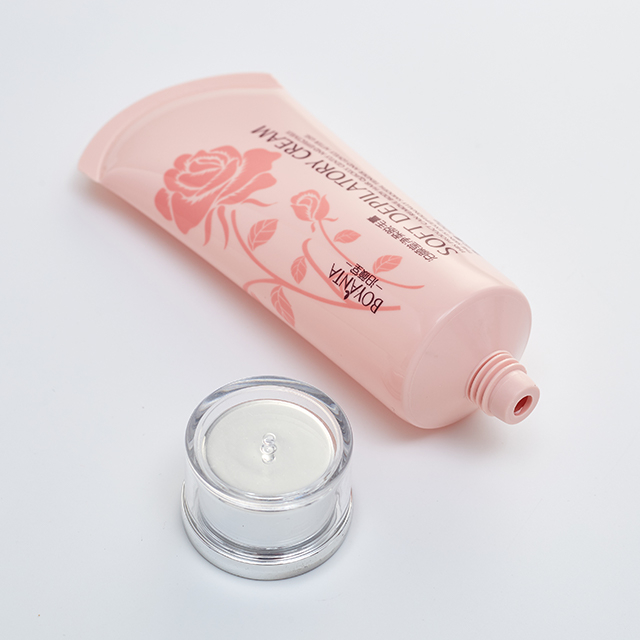 Tubo de lavagem facial PE vazio com tampa de acrílico