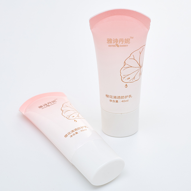 tubo plástico cosmético do colapso de Suncream da forma oval de 30ml 50ml