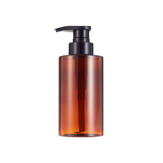 Frasco redondo de cosméticos PET com bomba de loção